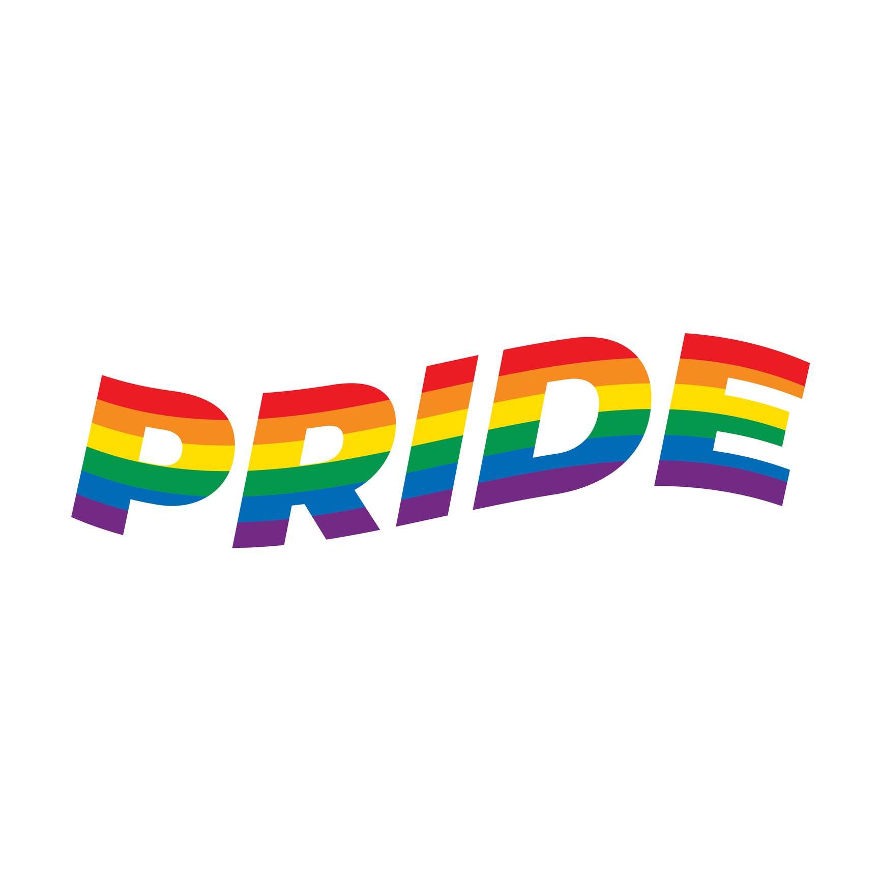 Pride Text Rainbow