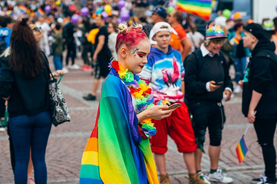Girl on Helsinki pride festival