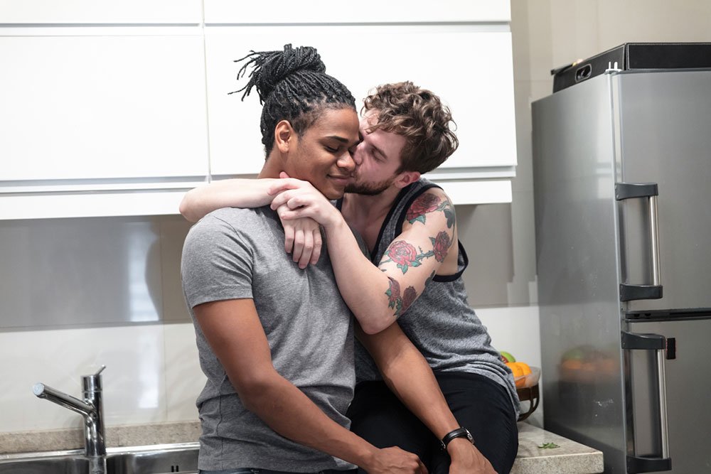 couple in kitchen