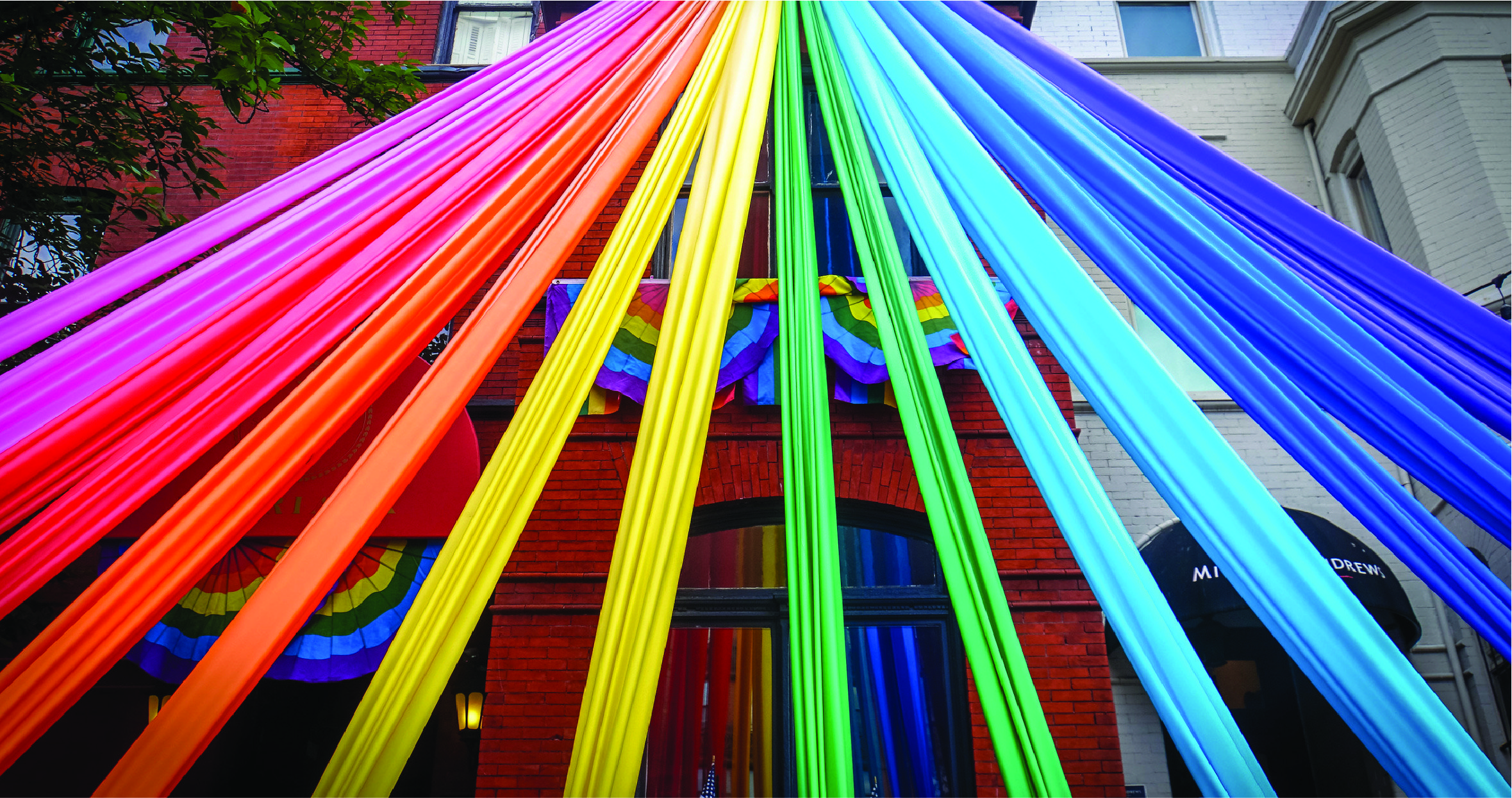 rainbow banner from NYC Pride