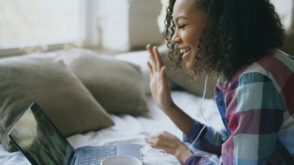 Client attending an LGBTQIA+ online therapy session from home in Colorado